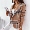 Geruite blazer voor dames, getailleerde pasvorm | Elegant 0