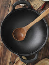 Gietijzeren Inductie Wokpan 30 cm – Gezond Koken Zonder Chemische Coatings, Geschikt Voor Alle Kookmethoden - B