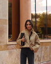 Zavando - Loose Fit - Goud - Pailletten-Bomberjacke - Oversized Jas