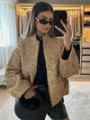 Zavando - Loose Fit - Goud - Pailletten-Bomberjacke - Oversized Jas