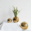 GlobeVase - Vaso in ceramica dorata di lusso