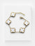 Gouden Armband met Klavertje Vier – Elegante en Duurzame Accessoire met Witte Inlegstukken | Wit