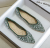 Tauria strass piatto bling diamanti scarpe da sposa