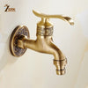 Supporto da parete tagliato Bibcock ottone antico rubinetto WC