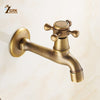 Supporto da parete tagliato Bibcock ottone antico rubinetto WC