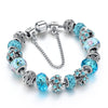 Braccialetto charm con cristalli blu