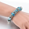 Braccialetto charm con cristalli blu