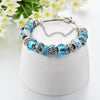 Braccialetto charm con cristalli blu