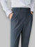 Heren Broeken Slim Fit van 100% Linnen met Ongezoomde Hem en Hoge Taille - Grijs