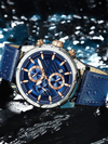 Heren Horloge met Lichtgevende Wijzerplaat – Waterdicht Quartz Horloge voor Mannen, Stijlvol en Elegant, Diverse Kleuren - Blauw