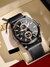 Heren Horloge met Lichtgevende Wijzerplaat – Waterdicht Quartz Horloge voor Mannen, Stijlvol en Elegant, Diverse Kleuren - Zwart
