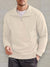 Heren Kwart Zip Pullover Sweater met Lange Mouwen – Ademend en Comfortabel voor Herfst en Winter - Kaki