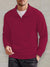Heren Kwart Zip Pullover Sweater met Lange Mouwen – Ademend en Comfortabel voor Herfst en Winter - Red