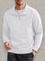 Heren Kwart Zip Pullover Sweater met Lange Mouwen – Ademend en Comfortabel voor Herfst en Winter - Wit