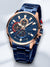 Heren Quartz Horloge met Roestvrijstalen Band en Multifunctionele Wijzerplaat – Stijlvol Mannen Horloge voor Elke Gelegenheid - Blauw A