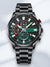 Heren Quartz Horloge met Roestvrijstalen Band en Multifunctionele Wijzerplaat – Stijlvol Mannen Horloge voor Elke Gelegenheid - Groen