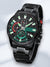 Heren Quartz Horloge met Roestvrijstalen Band en Multifunctionele Wijzerplaat – Stijlvol Mannen Horloge voor Elke Gelegenheid - Groen A