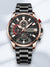 Heren Quartz Horloge met Roestvrijstalen Band en Multifunctionele Wijzerplaat – Stijlvol Mannen Horloge voor Elke Gelegenheid - Zwart
