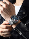 Heren Quartz Horloge met Roestvrijstalen Band en Multifunctionele Wijzerplaat – Stijlvol Mannen Horloge voor Elke Gelegenheid 