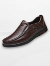 Heren Schoenen van Echt Leer – Comfortabele Slip-On Loafers met Antislip Zool voor Casual en Zakelijk Gebruik | Bruin 
