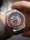 Herenhorloge Automatische Mechanische Skeleton Design - Waterdicht, 42mm RVS Band- B