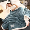Coperte da letto - Coperta da letto trapuntata in pile a tre strati di alta qualità e morbida