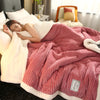 Coperte da letto - Coperta da letto trapuntata in pile a tre strati di alta qualità e morbida