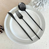 Set di posate moderno nero