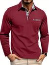 Katoenen poloshirt met lange mouwen voor heren | Comfortabele pasvorm 0