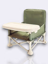 Kindercampingstoel met Tafel - Comfortabele en Duurzame Stoel voor Buitenactiviteiten, Veilig Stalen Frame en Antislipvoeten | Groen