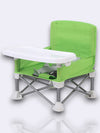 Kindercampingstoel met Tafel - Comfortabele en Duurzame Stoel voor Buitenactiviteiten, Veilig Stalen Frame en Antislipvoeten | Lightgroen