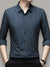 Klassiek Gestreept  Heren Shirt met Comfortabele  Pasvorm - Blauw 