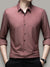 Klassiek Gestreept  Heren Shirt met Comfortabele  Pasvorm - Rood