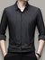 Klassiek Gestreept  Heren Shirt met Comfortabele  Pasvorm - Zwart