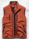 Klassiek Waterdicht Heren Gilet met Lichtgewicht Vulling en Meerdere Zakopties - Bodywarmer voor Buitenactiviteiten | Oranje