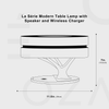 LumeCharge - Lampada da tavolo LED minimalista con ricarica wireless