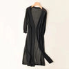 Lange cardigan voor dames | Lichtgewicht V-hals 2