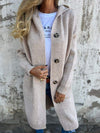 Lange cardigan voor dames, gebreid, met capuchon | Relaxte pasvorm 0