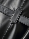 ElegantWear - Trenchcoat lungo in pelle da donna