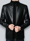 Leren Jas Dames met Pluche Voering en Zip-up Sluiting - Zwart 2