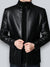 Leren Jas Dames met Pluche Voering en Zip-up Sluiting - Zwart 2