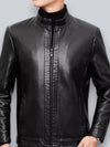 Leren Jas Dames met Pluche Voering en Zip-up Sluiting - Zwart 3