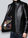 Leren Jas Dames met Pluche Voering en Zip-up Sluiting - features