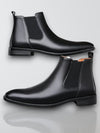 Leren Zwarte Chelsea Boots Heren met Gevoerde Binnenvoering en Slip-On Ontwerp voor Elke Gelegenheid | ZwartB