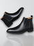 Leren Zwarte Chelsea Boots Heren met Gevoerde Binnenvoering en Slip-On Ontwerp voor Elke Gelegenheid | Zwart A