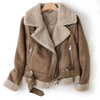 Leren jas voor dames met sherpavoering | Winter 0
