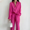 Sommerliches Leinen-Set - Bluse und weite Hose