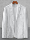 Linnen Blazer voor Heren – Lichtgewicht, Ademend en Stijlvol Voorjaar Essentials | Wit