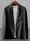 Linnen Blazer voor Heren – Lichtgewicht, Ademend en Stijlvol Voorjaar Essentials | Zwart