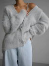 Losvallend damesvest | Winter | Grijs